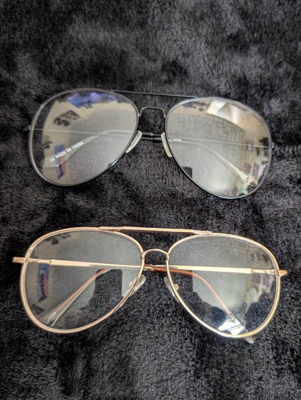 3/$15 - 2 Pair Aviator Clear Lens Glasses Unisex